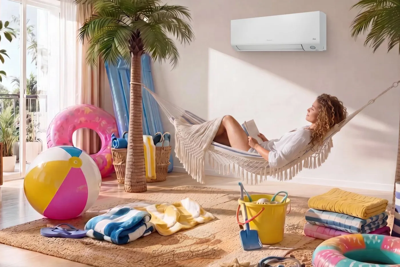 Daikin klima uređaj iznad ležaljke